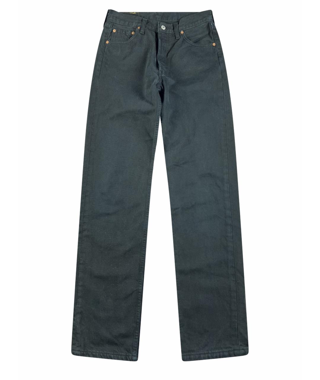 LEVI'S Черные хлопковые прямые джинсы, фото 1