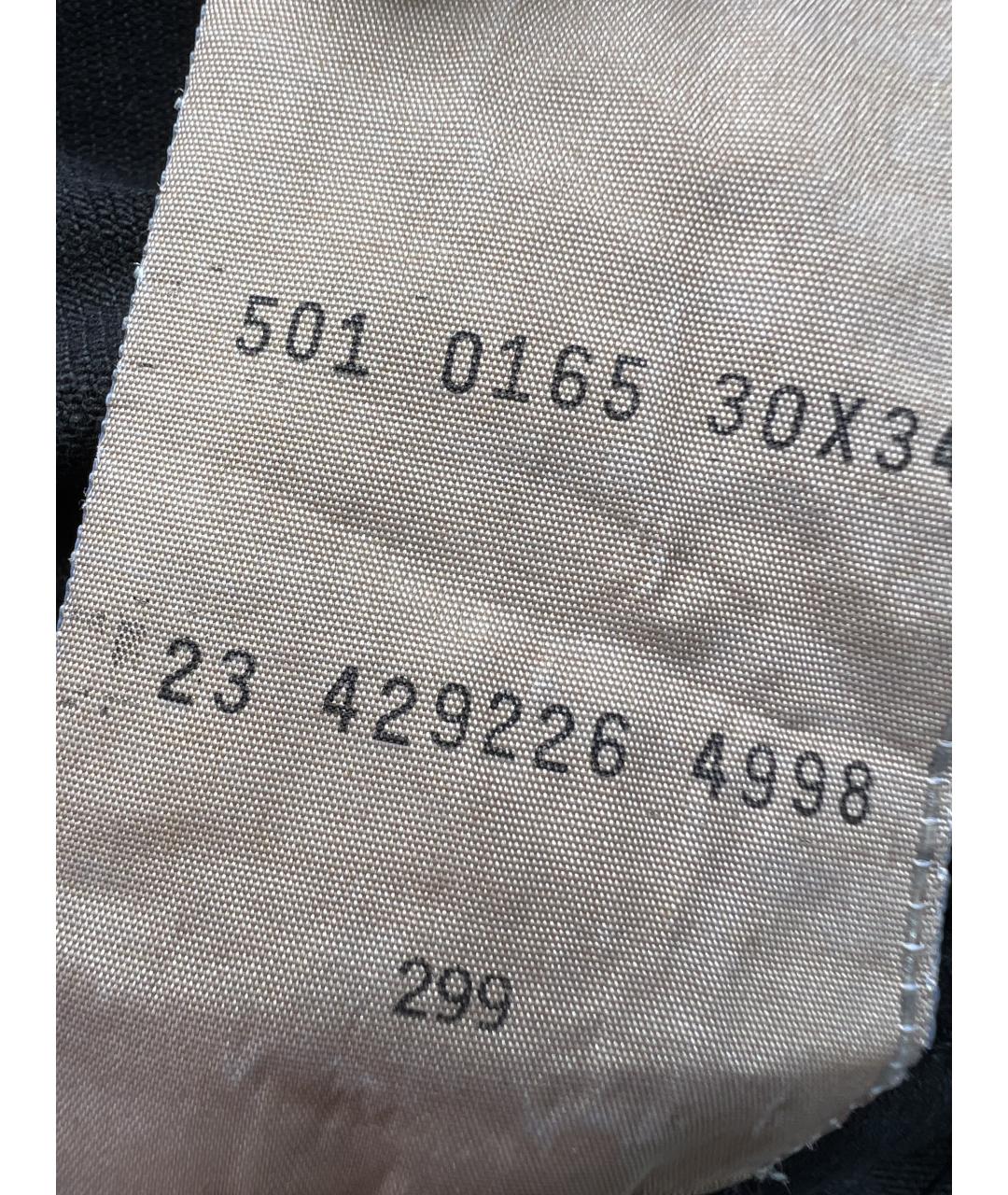 LEVI'S Черные хлопковые прямые джинсы, фото 7