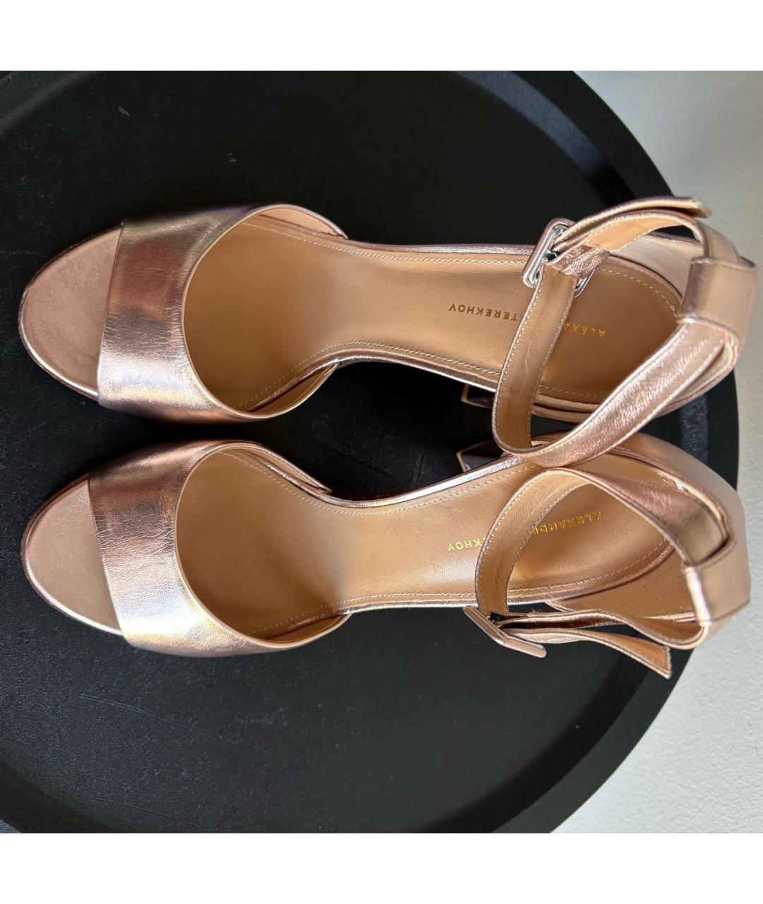 ALEXANDER TEREKHOV Розовые кожаные босоножки, фото 5