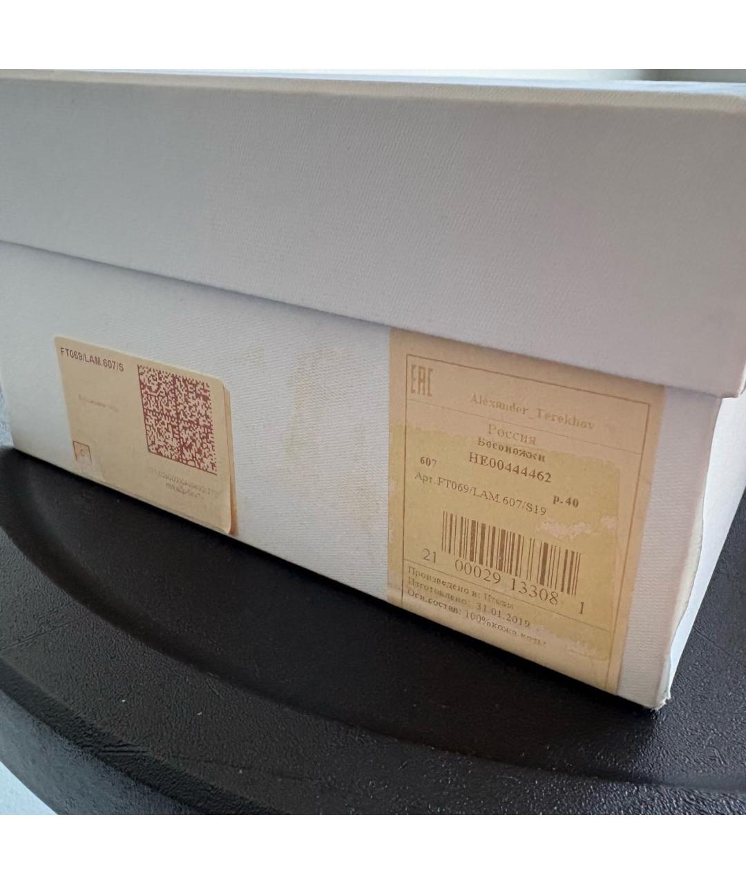 ALEXANDER TEREKHOV Розовые кожаные босоножки, фото 7