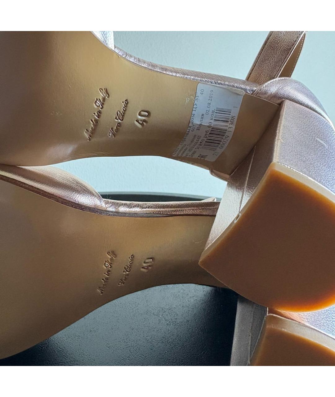 ALEXANDER TEREKHOV Розовые кожаные босоножки, фото 4