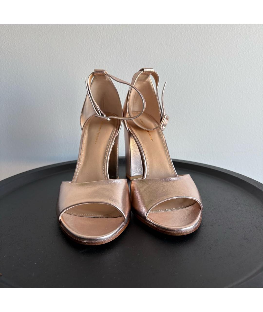 ALEXANDER TEREKHOV Розовые кожаные босоножки, фото 8