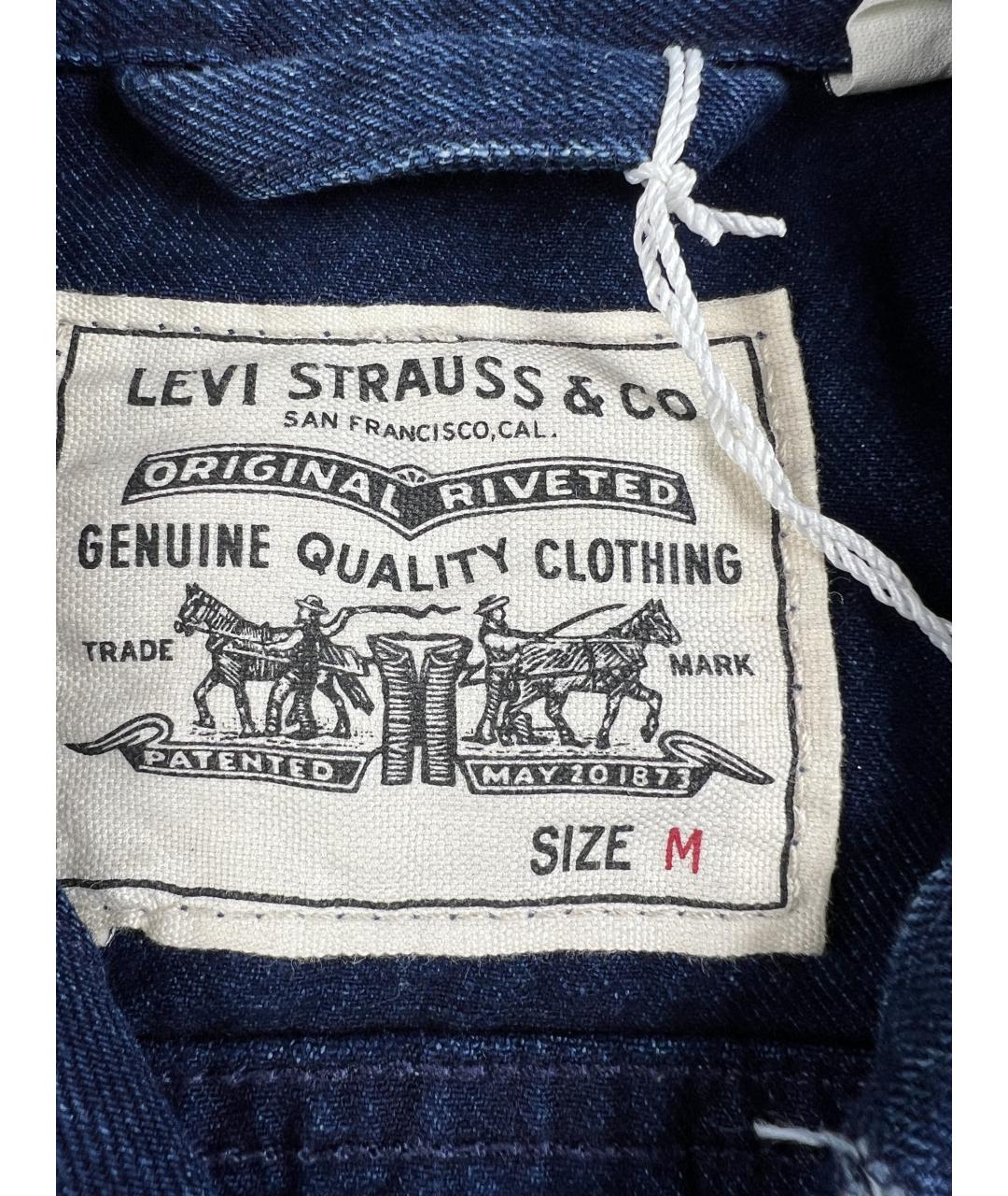 LEVI'S Темно-синяя хлопковая куртка, фото 4