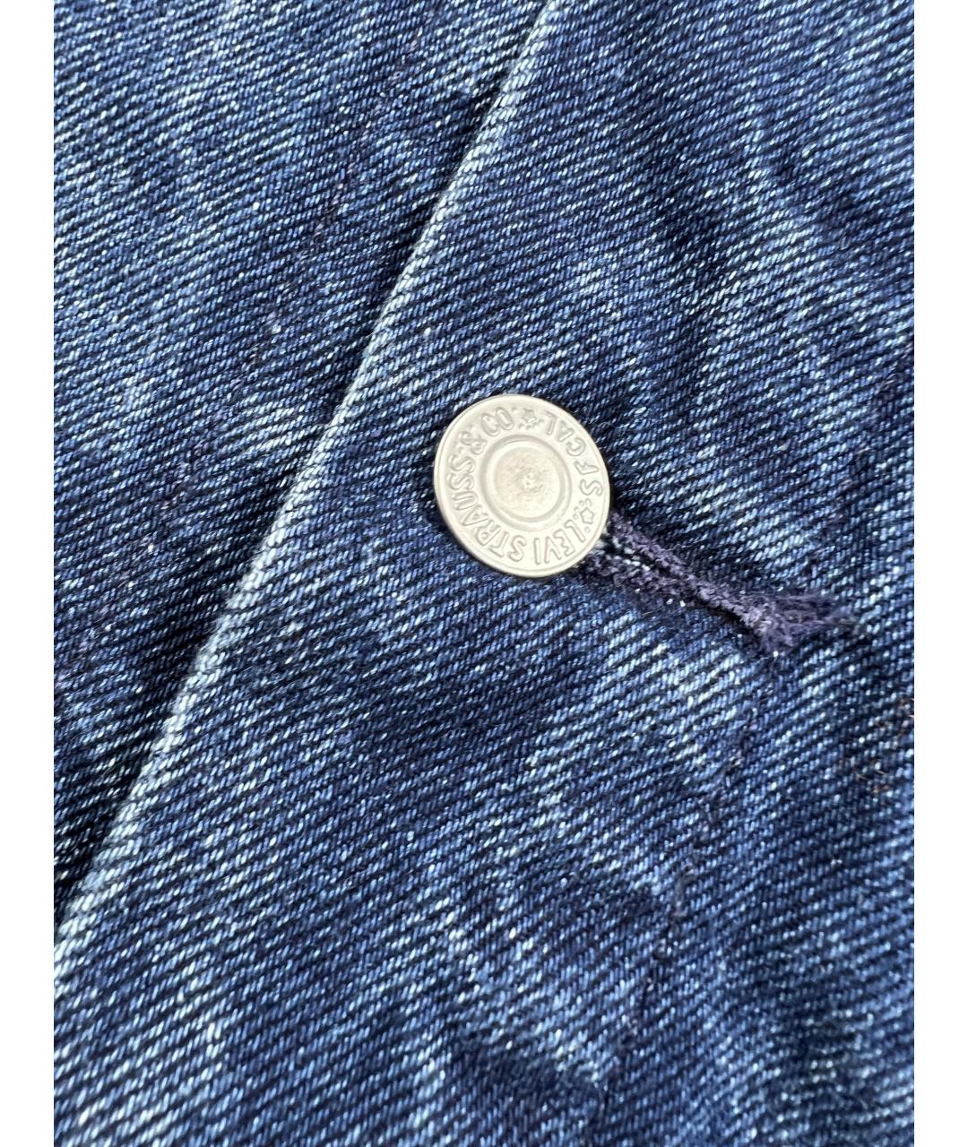 LEVI'S Темно-синяя хлопковая куртка, фото 2