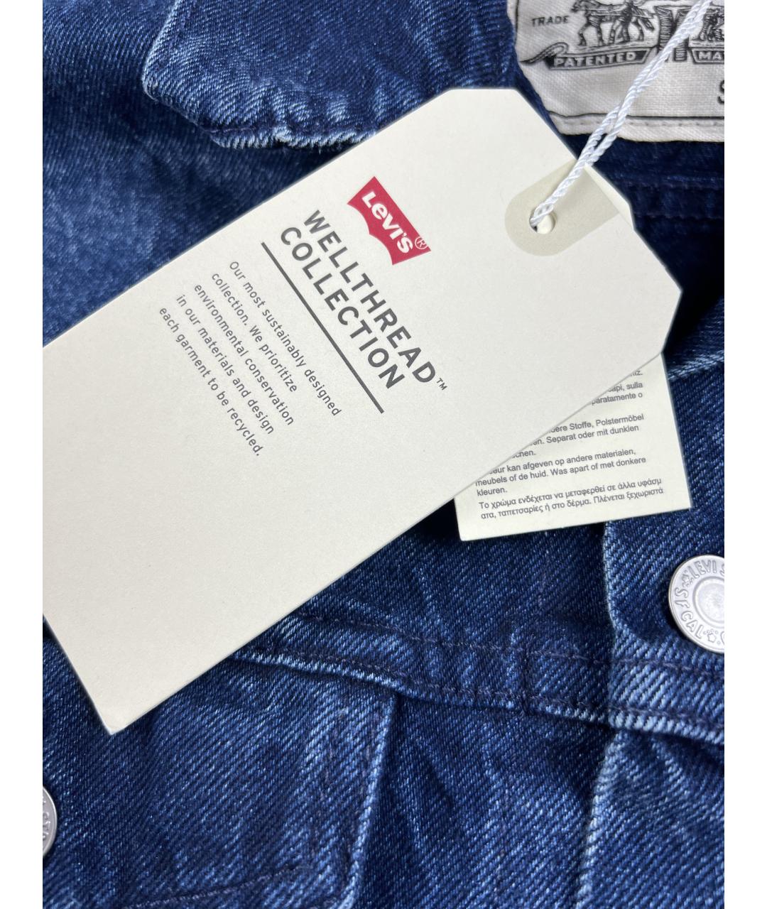 LEVI'S Темно-синяя хлопковая куртка, фото 5