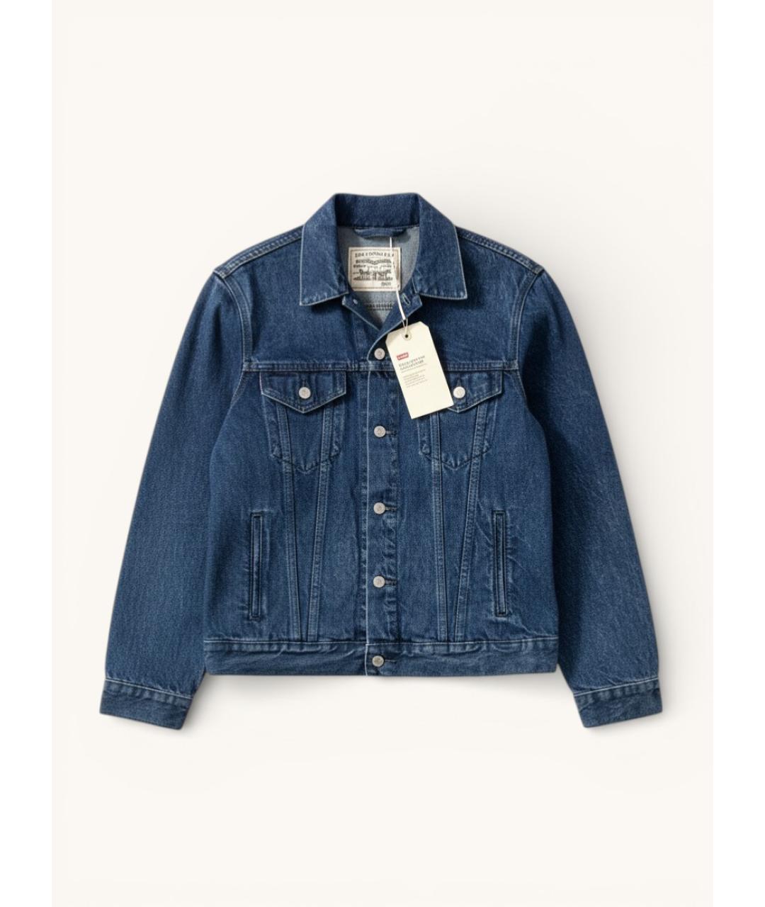 LEVI'S Темно-синяя хлопковая куртка, фото 7