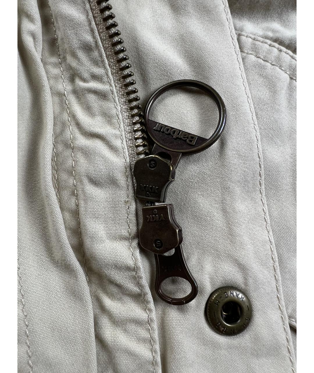 BARBOUR Бежевая хлопковая куртка, фото 5