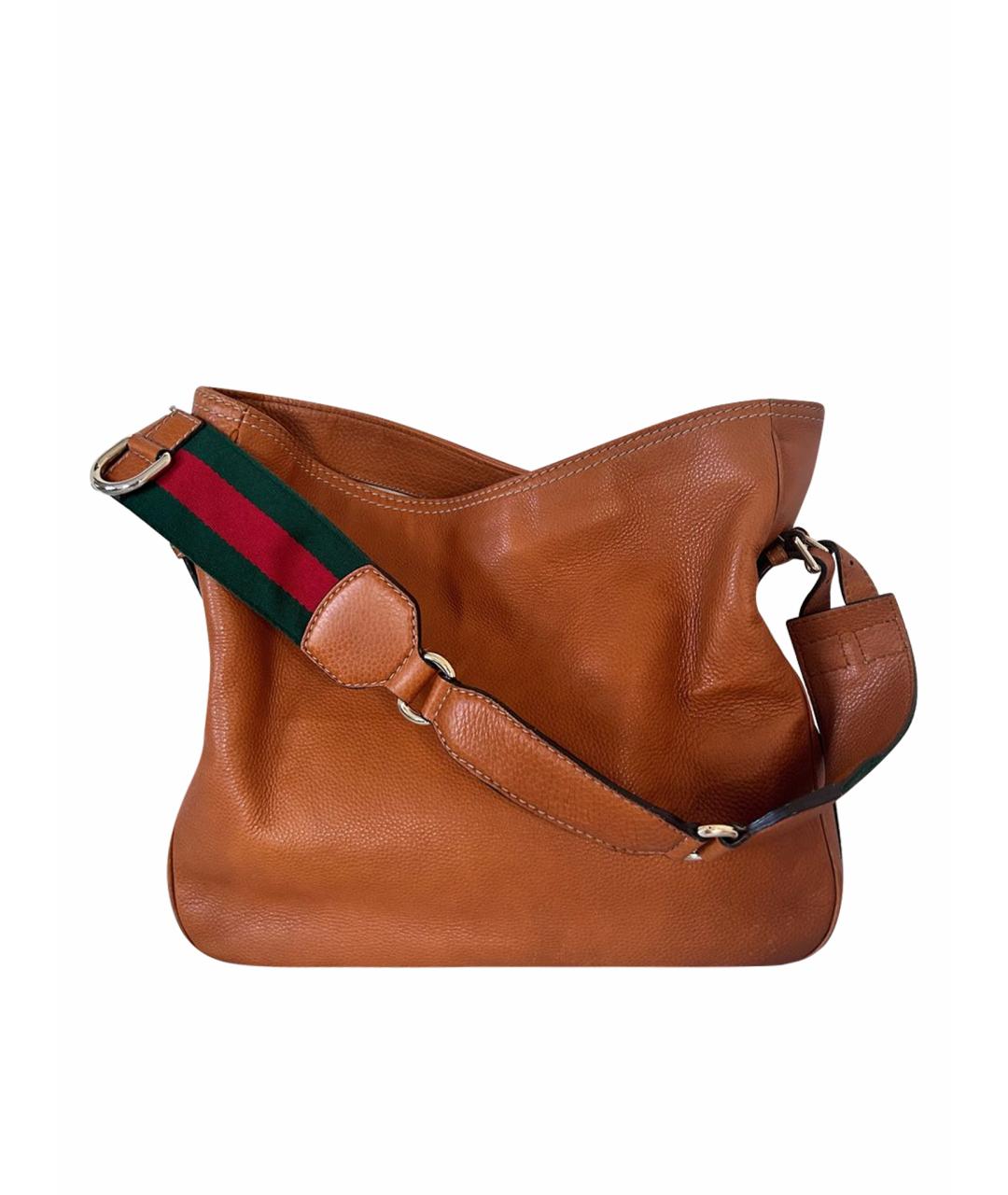 GUCCI Оранжевая кожаная сумка тоут, фото 1