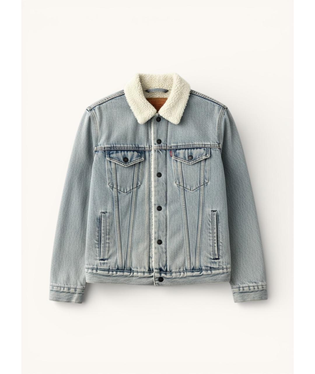 LEVI'S Голубая хлопковая куртка, фото 7