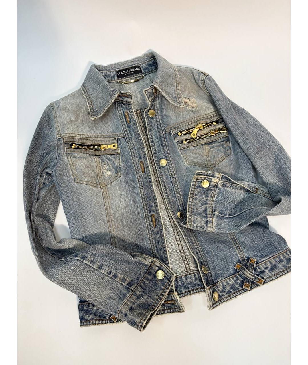 DOLCE&GABBANA Синяя деним куртка, фото 5