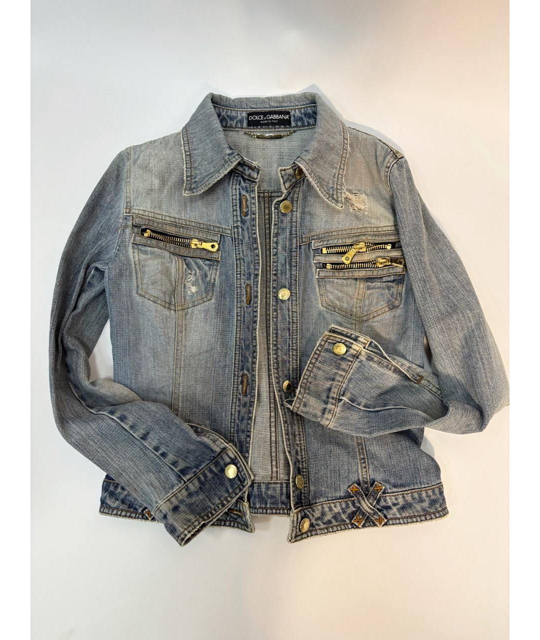 DOLCE&GABBANA Синяя деним куртка, фото 9