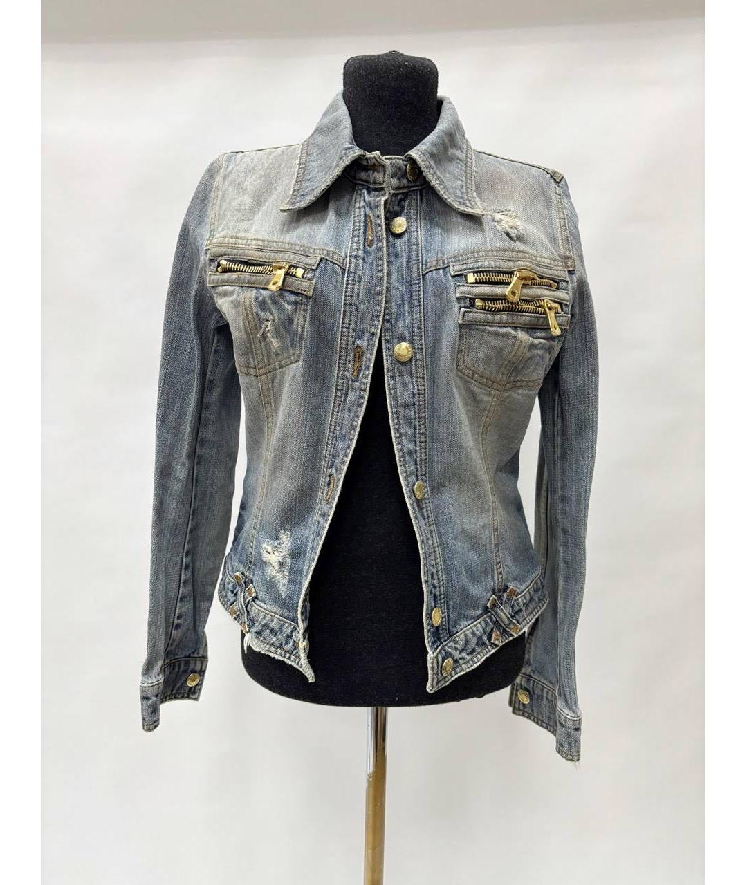 DOLCE&GABBANA Синяя деним куртка, фото 8