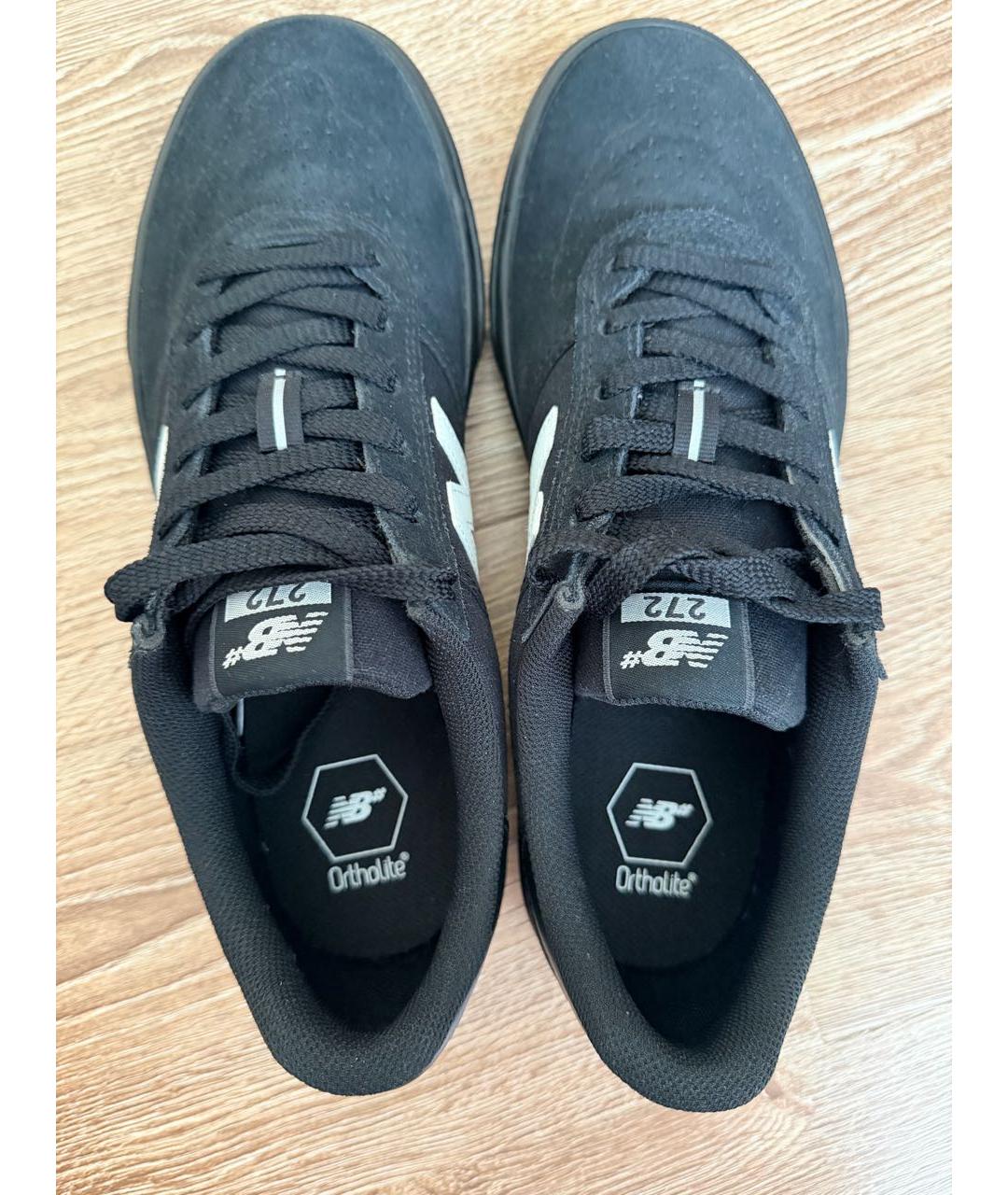 NEW BALANCE Черные замшевые низкие кроссовки / кеды, фото 3