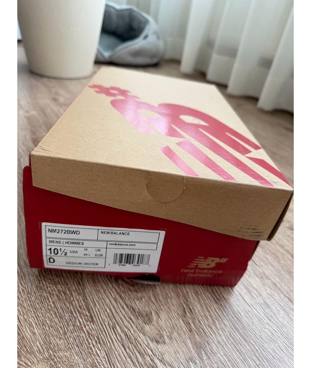 NEW BALANCE Черные замшевые низкие кроссовки / кеды, фото 6