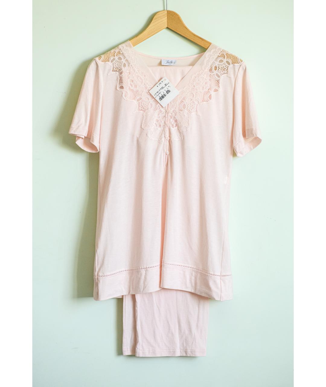 LA PERLA Розовая хлопко-эластановая пижама, фото 10