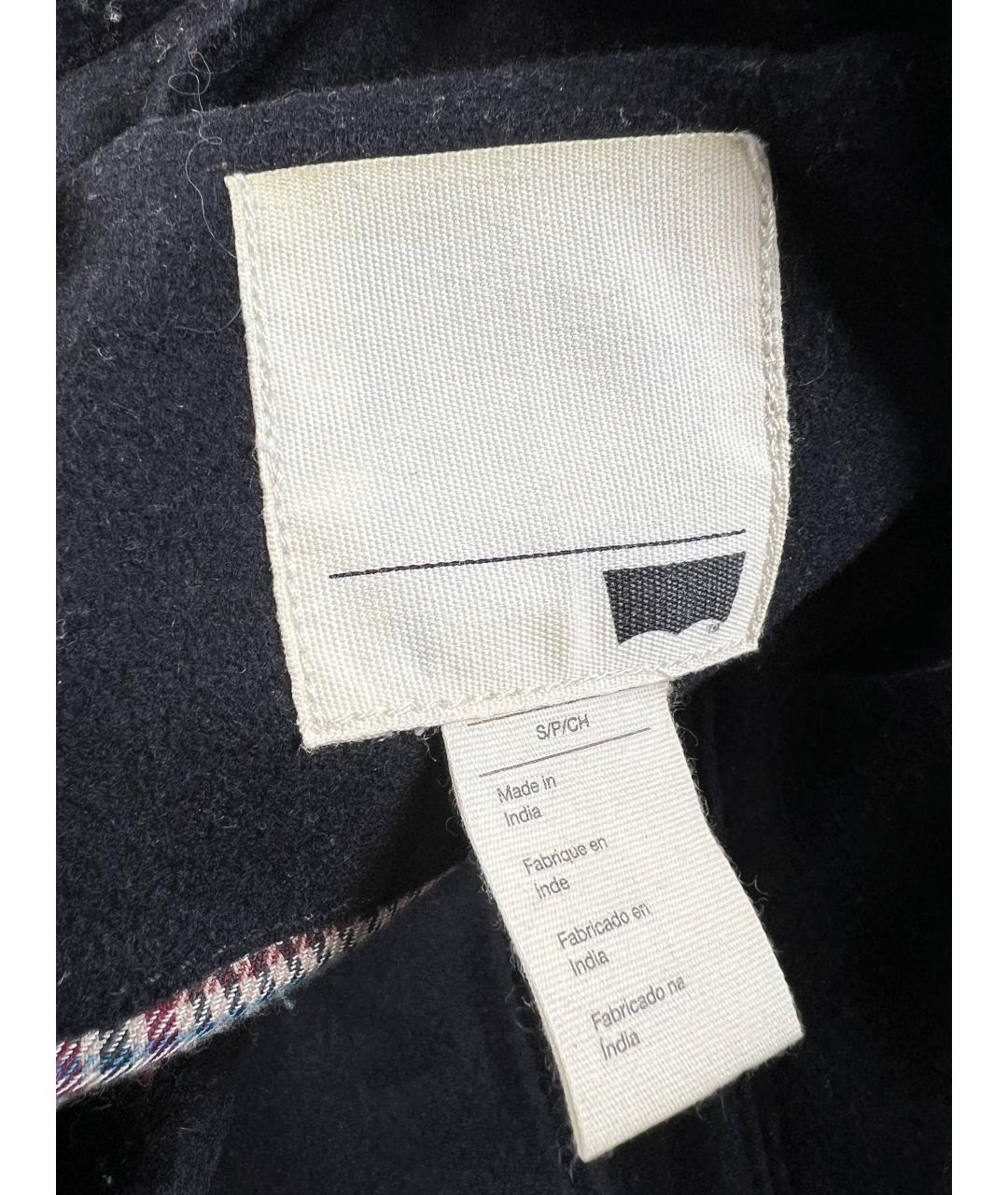 LEVI'S Черное шерстяное пальто, фото 4