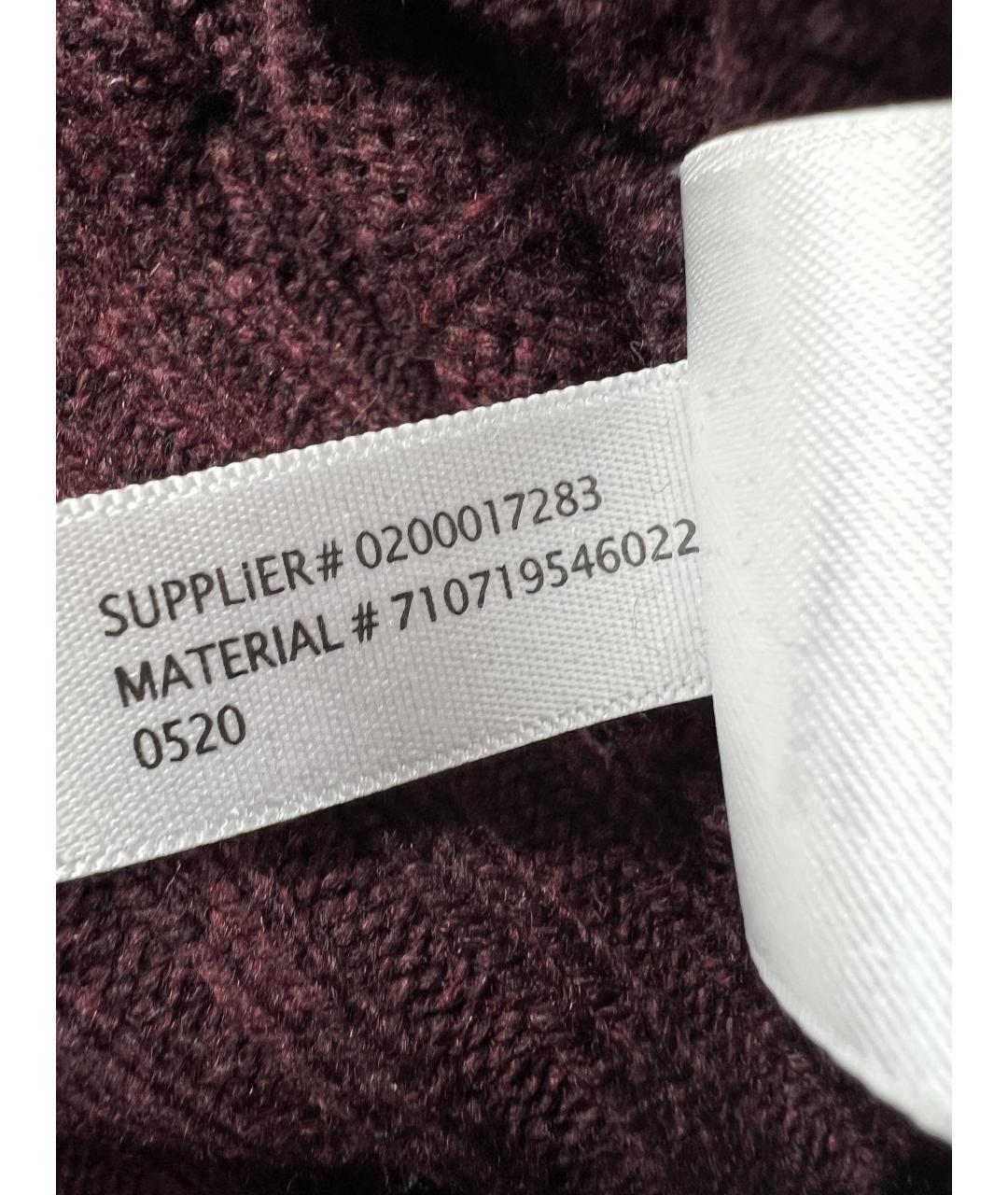 RALPH LAUREN Бордовый шерстяной джемпер / свитер, фото 5