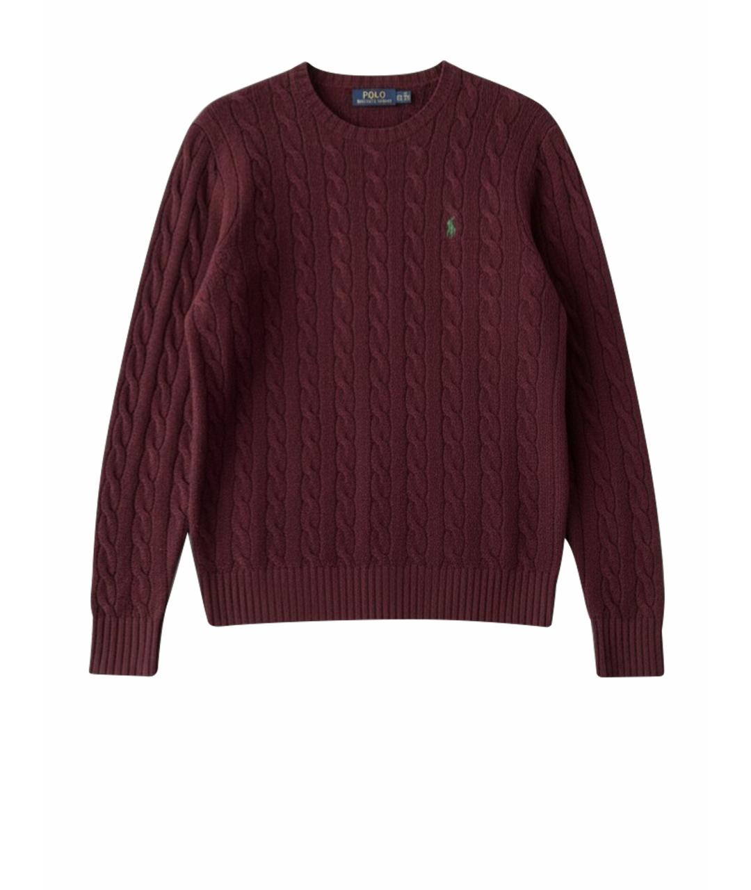 RALPH LAUREN Бордовый шерстяной джемпер / свитер, фото 1