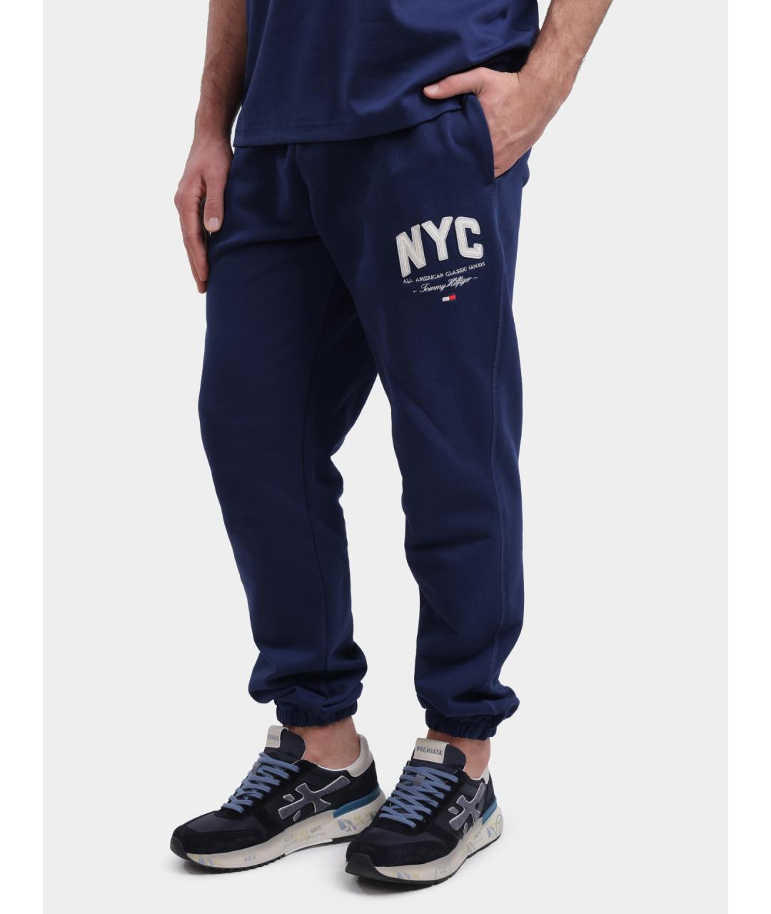 TOMMY HILFIGER Синие повседневные брюки, фото 2