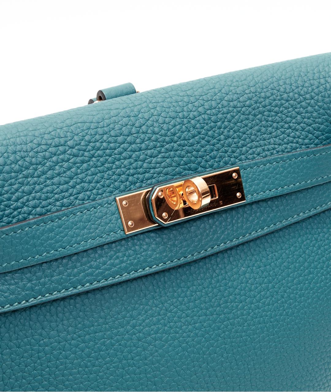 HERMES Голубой кожаный рюкзак, фото 4