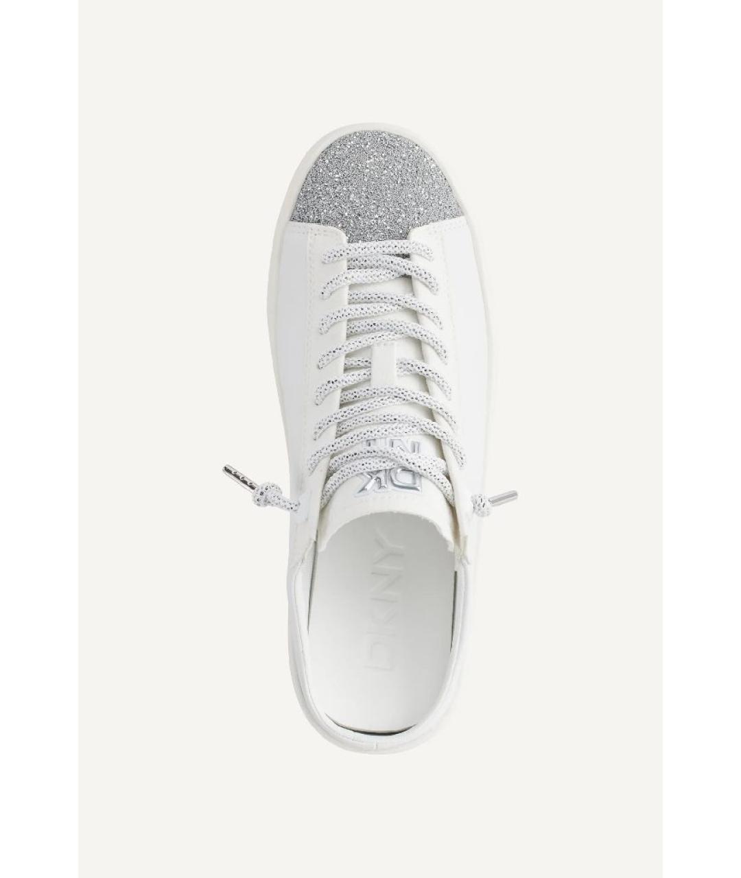 DKNY Белые кожаные сабо, фото 4