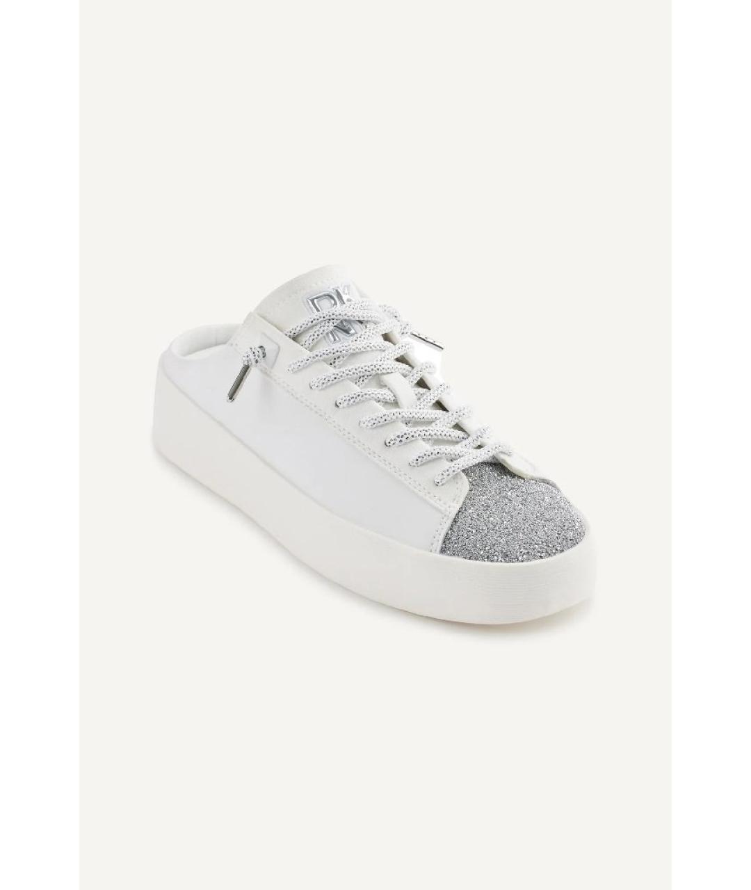 DKNY Белые кожаные сабо, фото 2