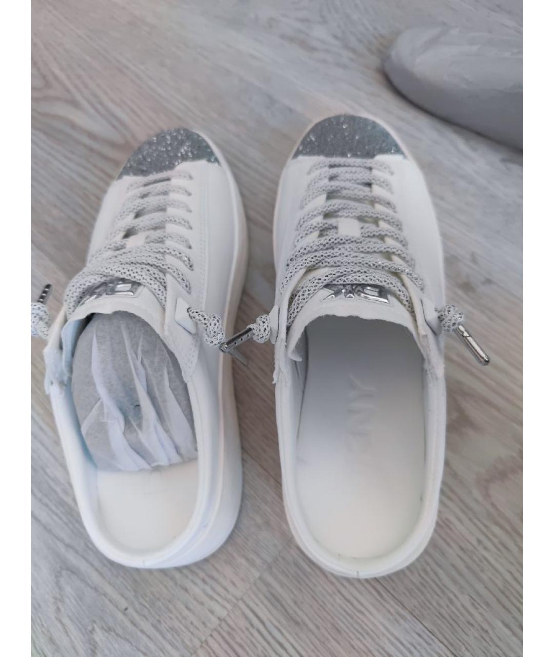 DKNY Белые кожаные сабо, фото 9