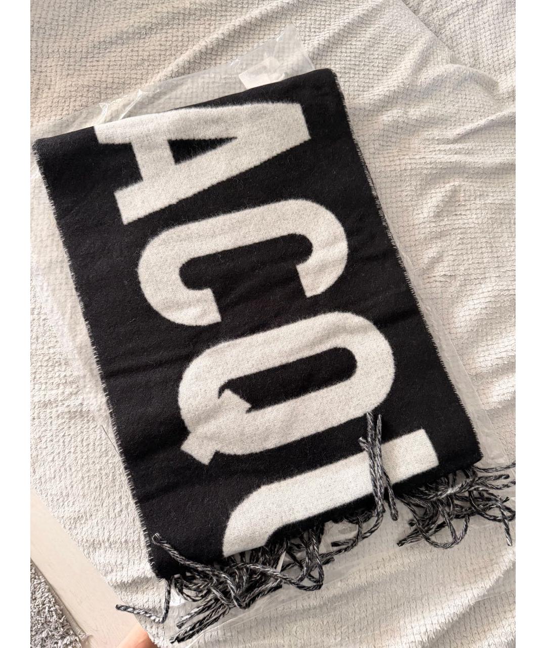 JACQUEMUS Черный шерстяной шарф, фото 5