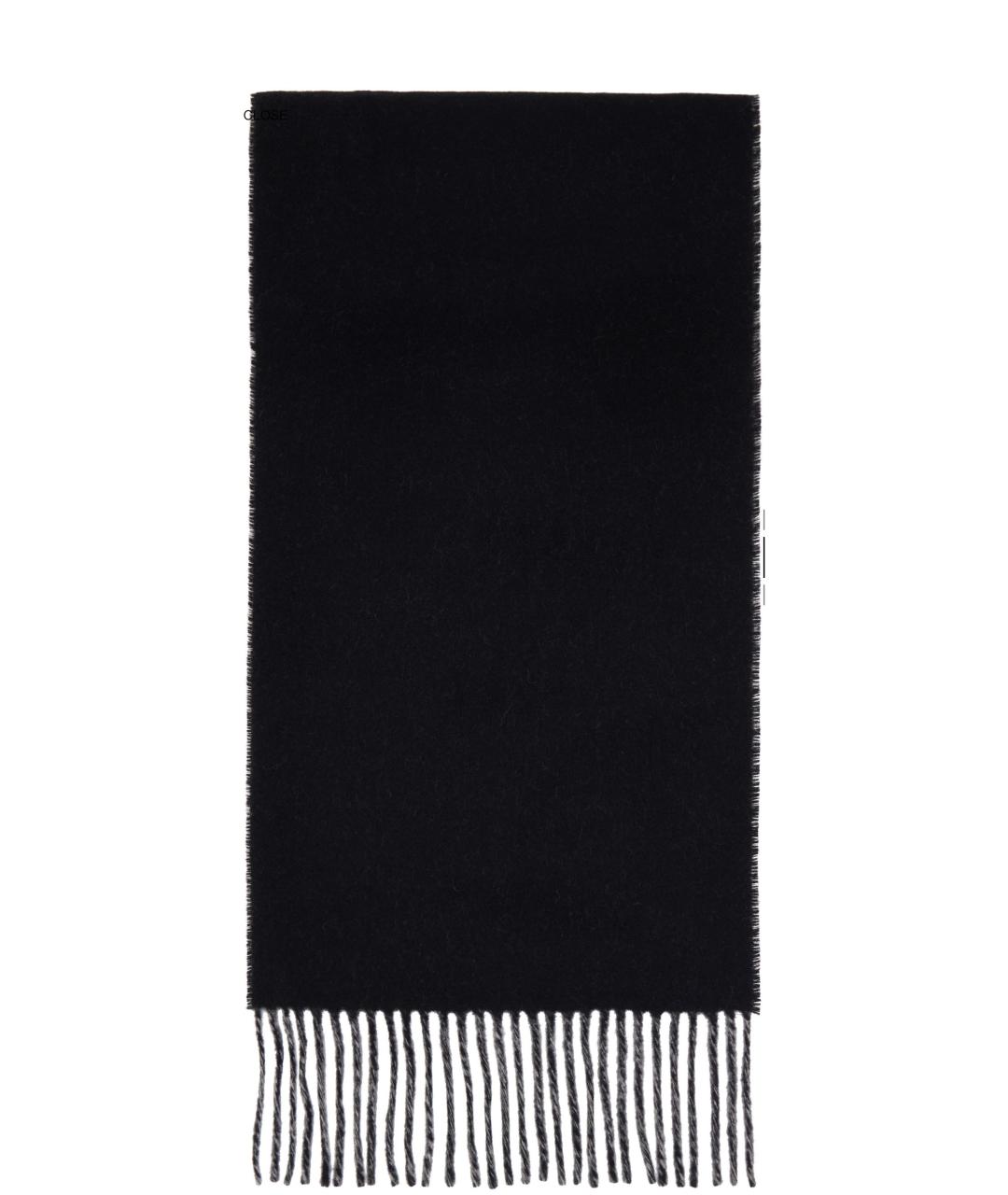 JACQUEMUS Черный шерстяной шарф, фото 2