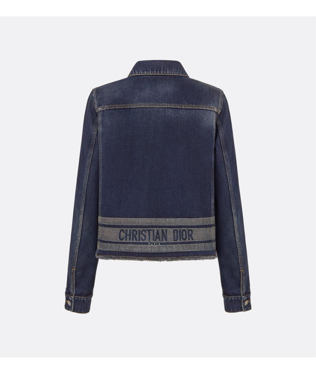 CHRISTIAN DIOR Темно-синяя деним куртка, фото 2