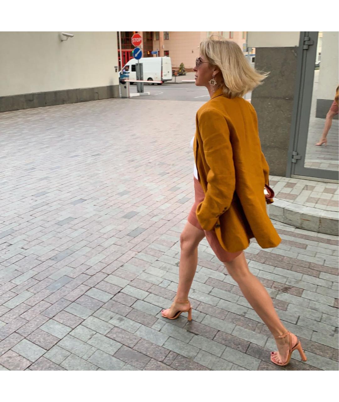 DRIES VAN NOTEN Бежевые кожаные босоножки, фото 8