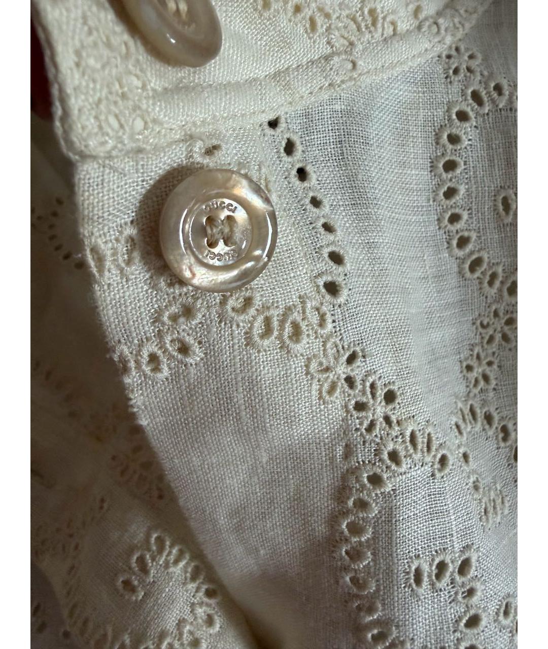 GUCCI Белое хлопковое платье, фото 4