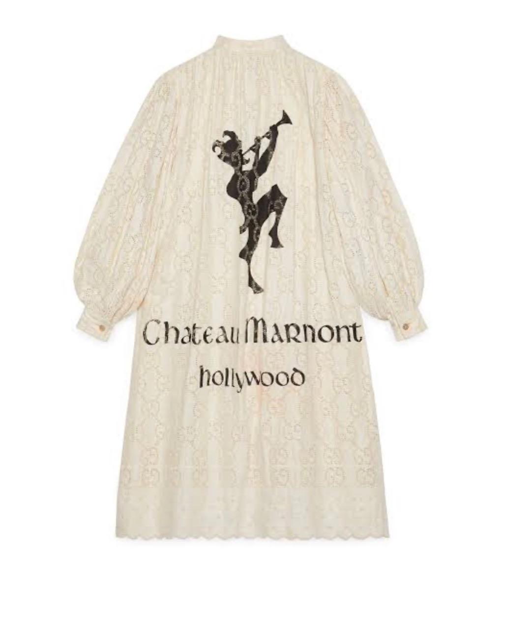 GUCCI Белое хлопковое платье, фото 7