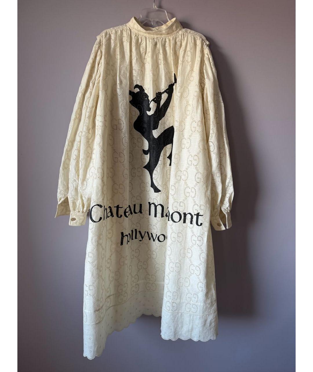 GUCCI Белое хлопковое платье, фото 2