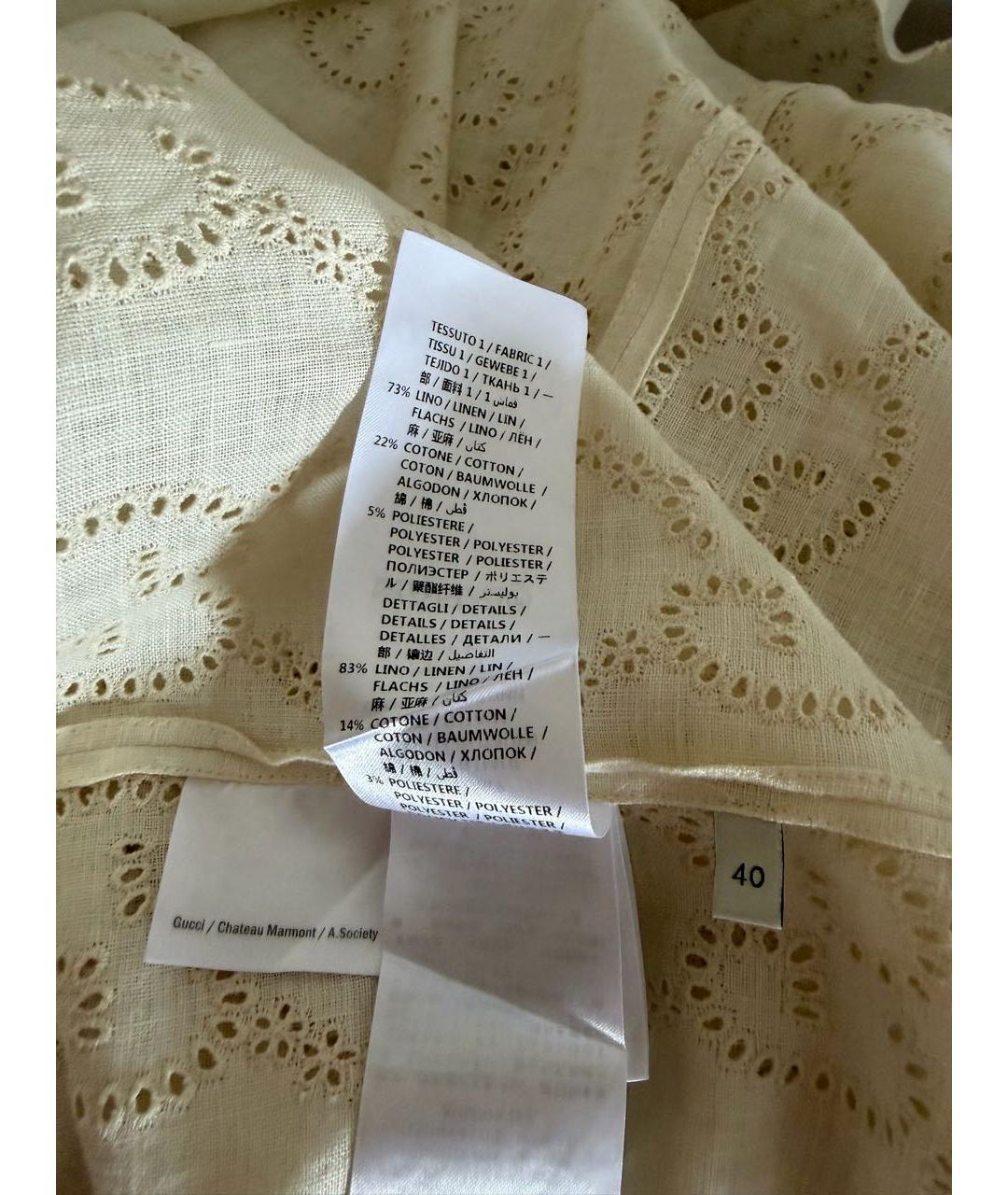 GUCCI Белое хлопковое платье, фото 6