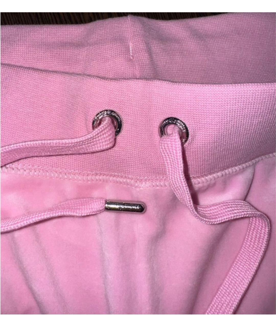 JUICY COUTURE Розовый велюровый костюм с брюками, фото 4