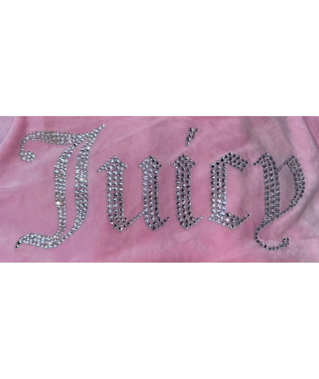 JUICY COUTURE Розовый велюровый костюм с брюками, фото 3