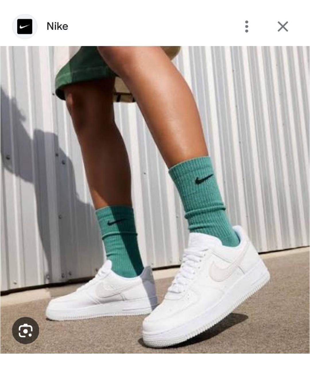 NIKE Белые кожаные кроссовки, фото 3