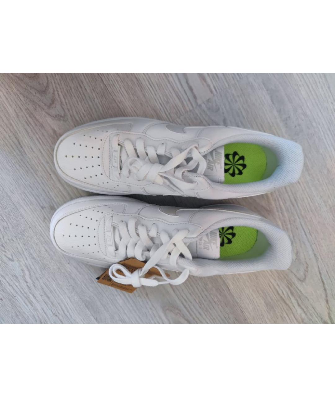 NIKE Белые кожаные кроссовки, фото 5