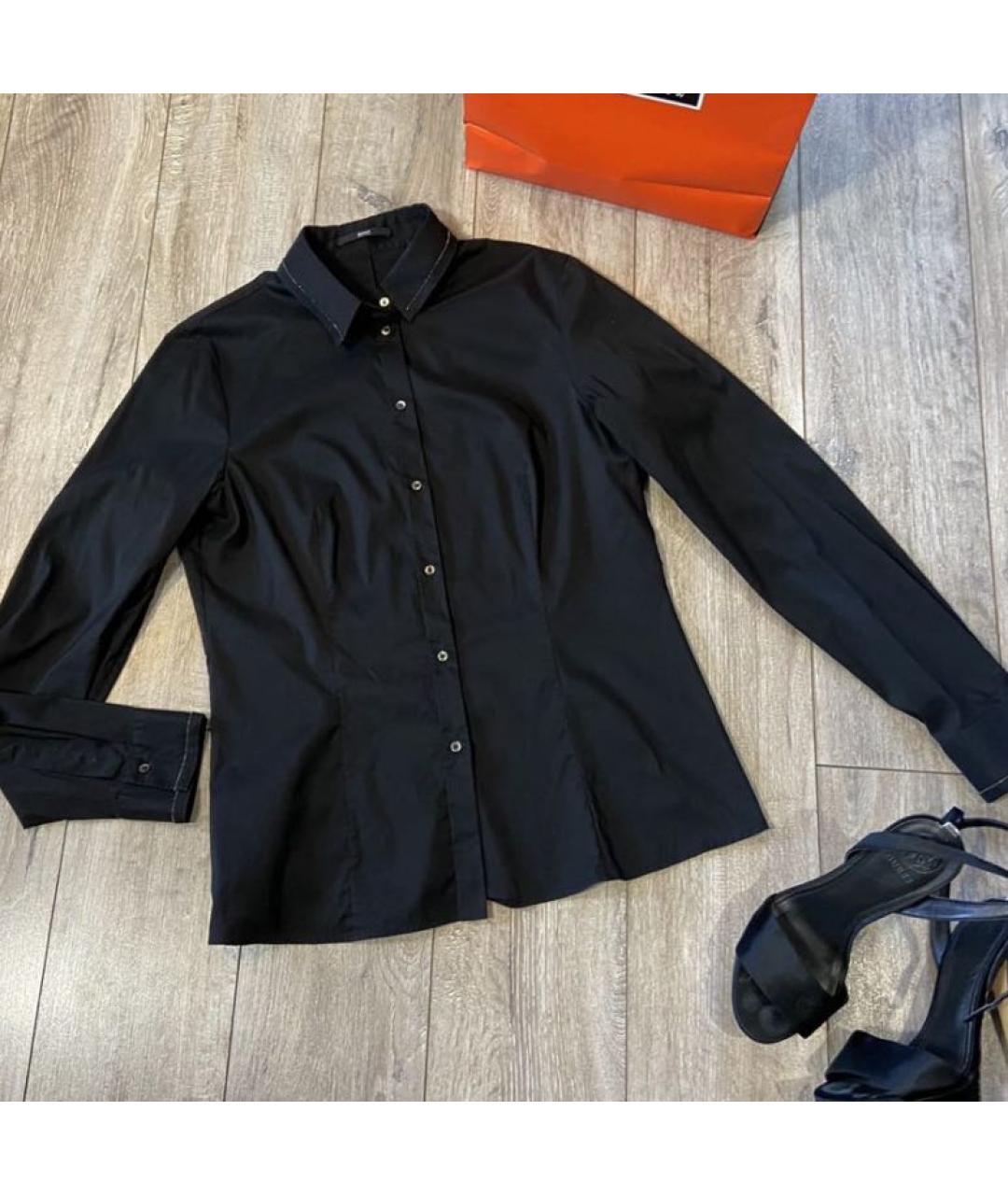 HUGO BOSS Черная хлопковая рубашка, фото 8