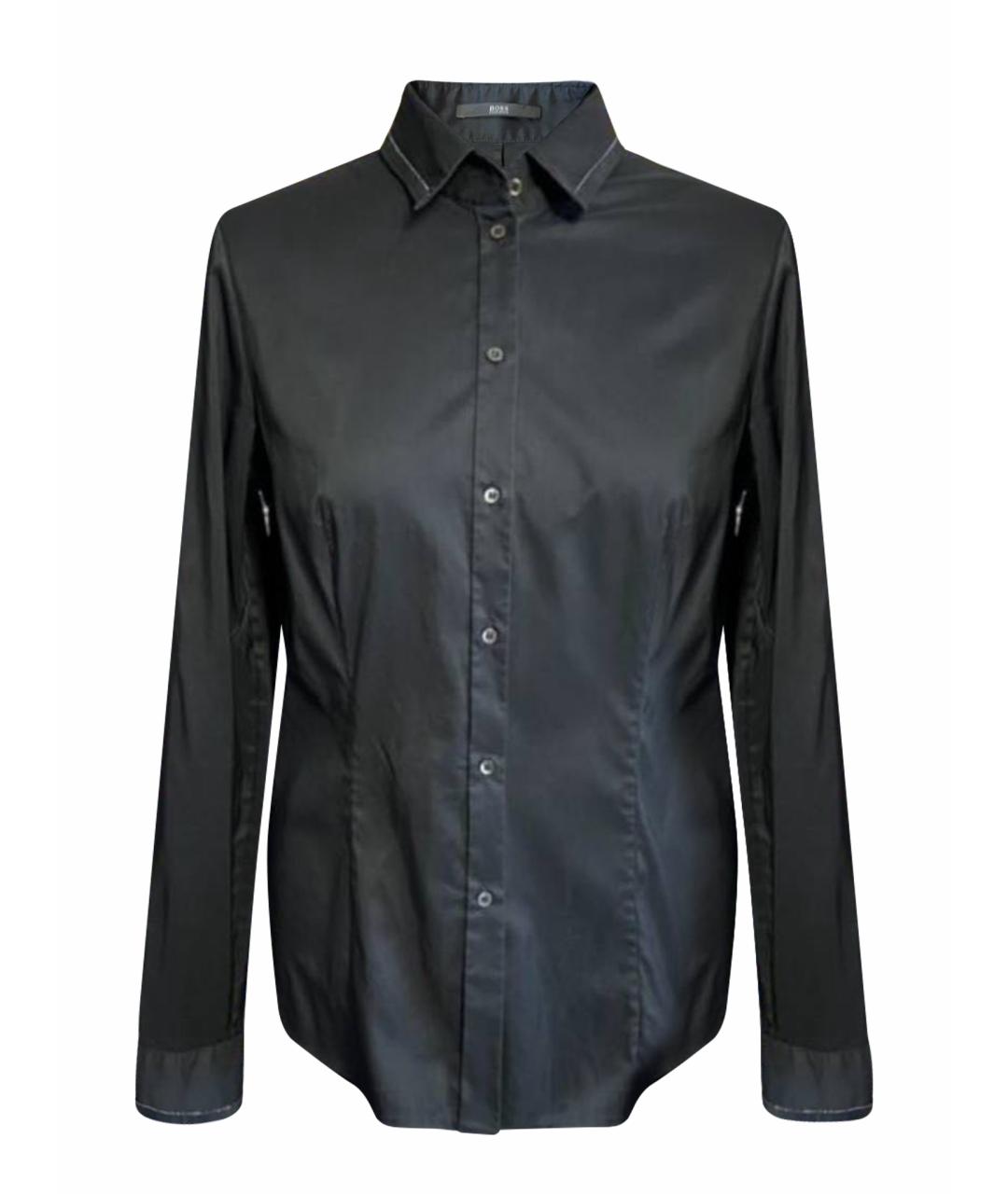 HUGO BOSS Черная хлопковая рубашка, фото 1