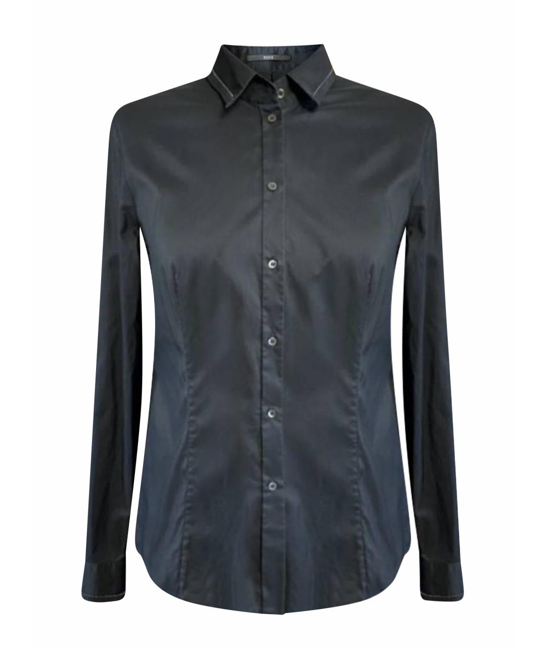 HUGO BOSS Черная хлопковая рубашка, фото 9