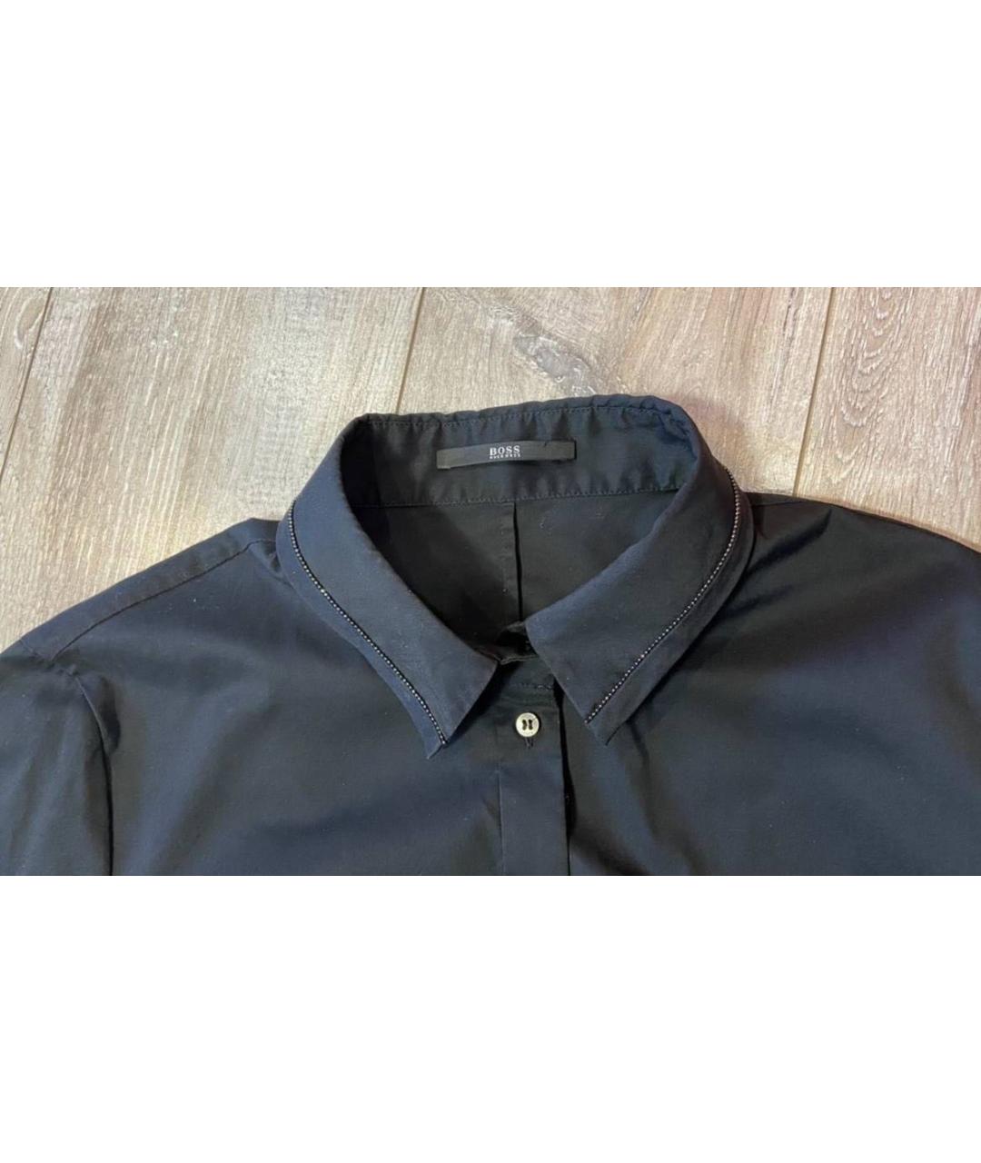 HUGO BOSS Черная хлопковая рубашка, фото 3