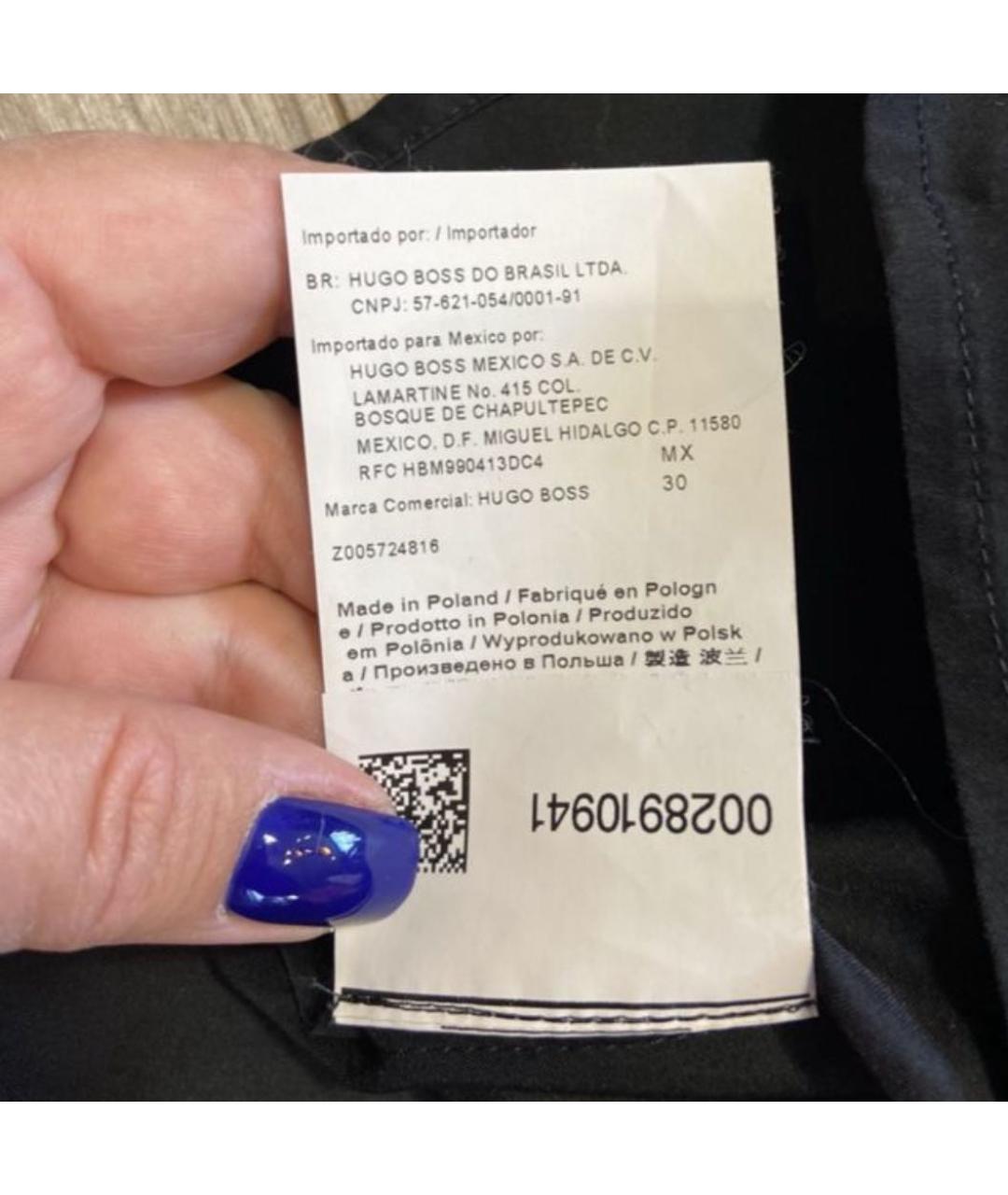 HUGO BOSS Черная хлопковая рубашка, фото 5