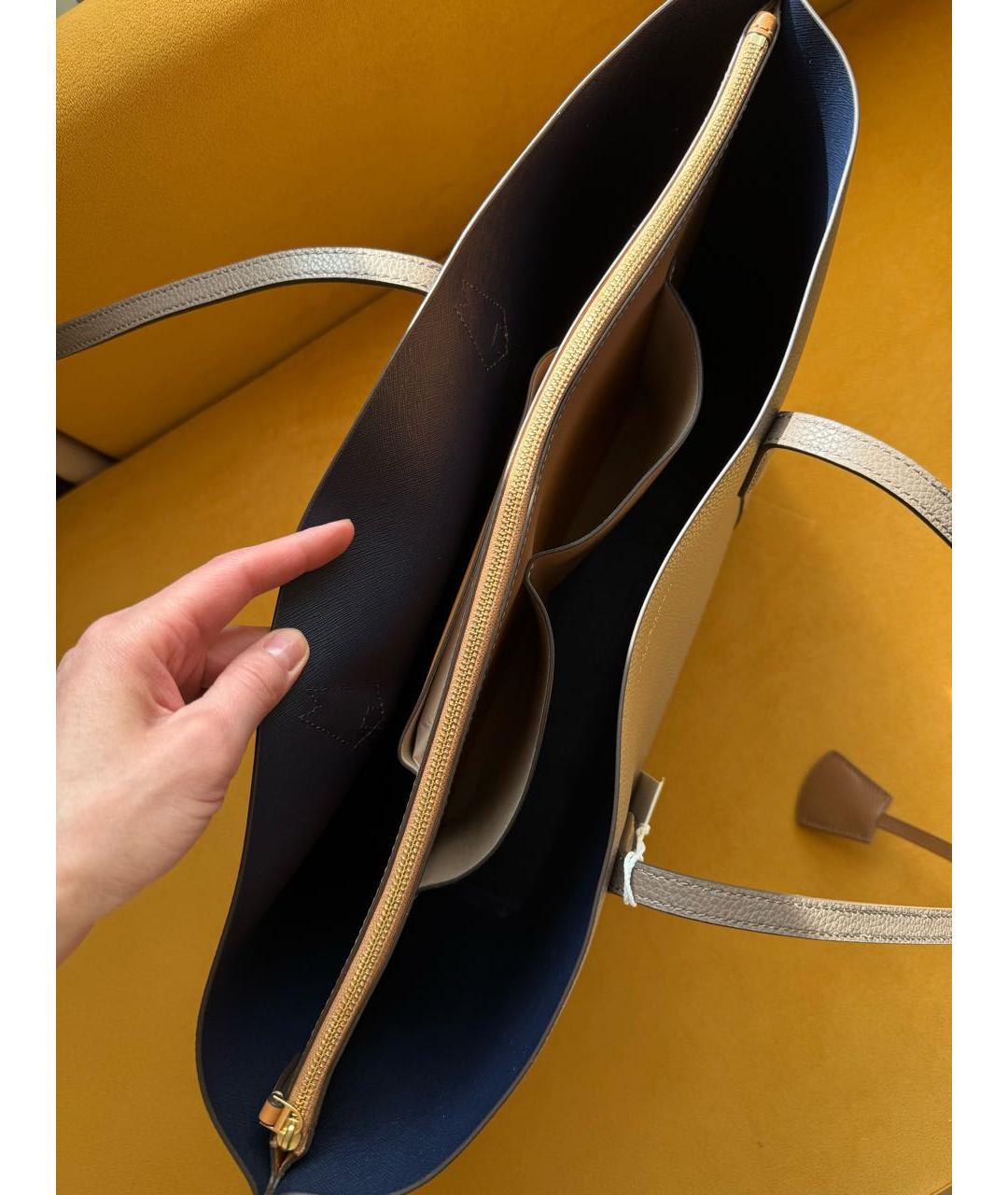 TORY BURCH Коричневая кожаная сумка тоут, фото 4