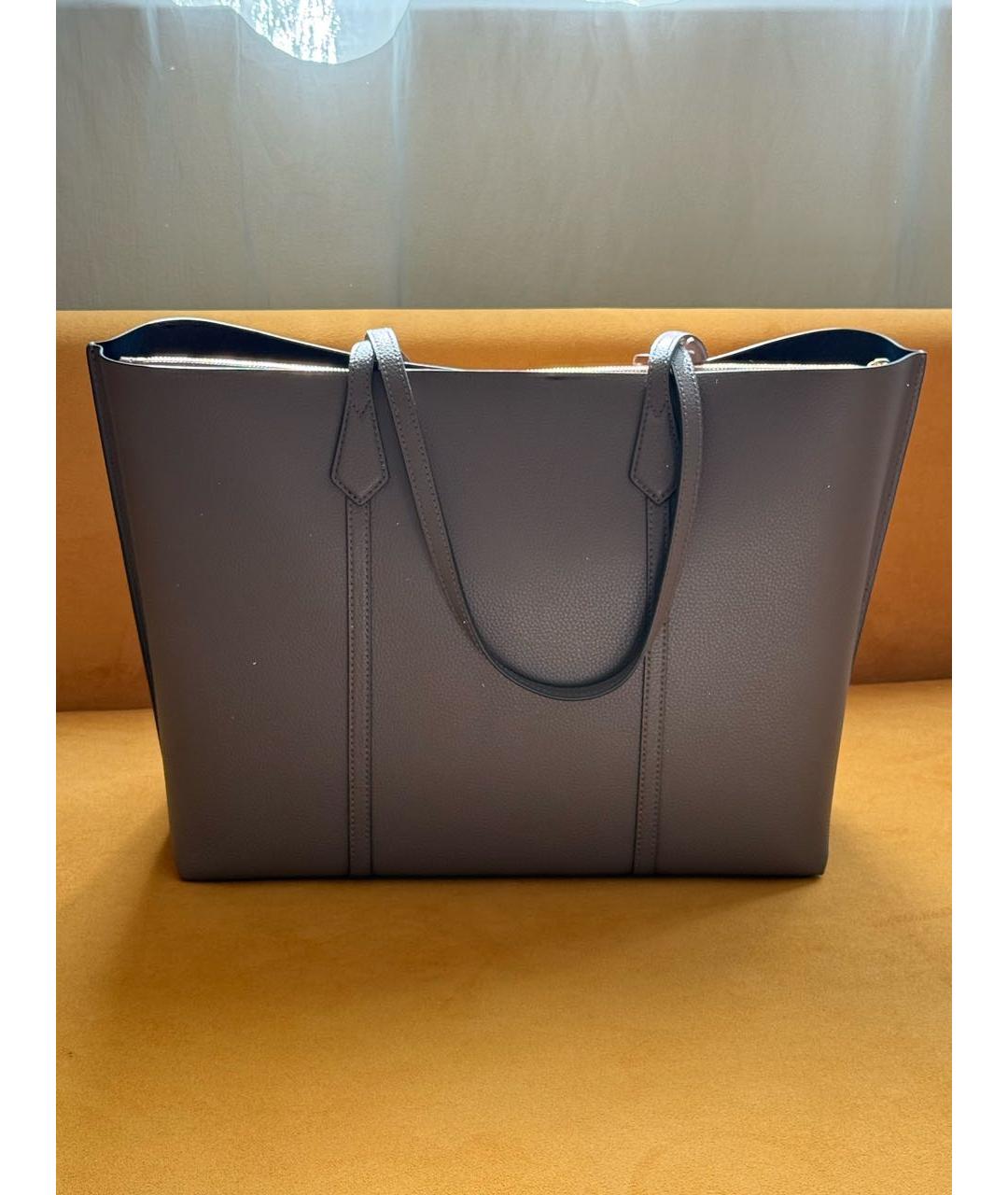 TORY BURCH Коричневая кожаная сумка тоут, фото 3