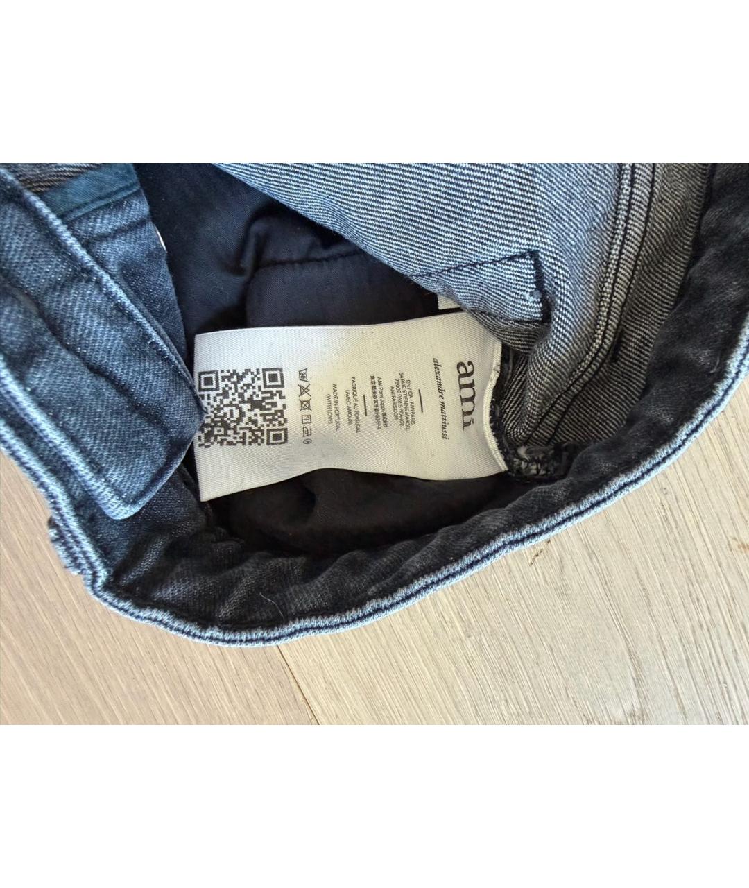 Ami Paris Черные хлопковые прямые джинсы, фото 5