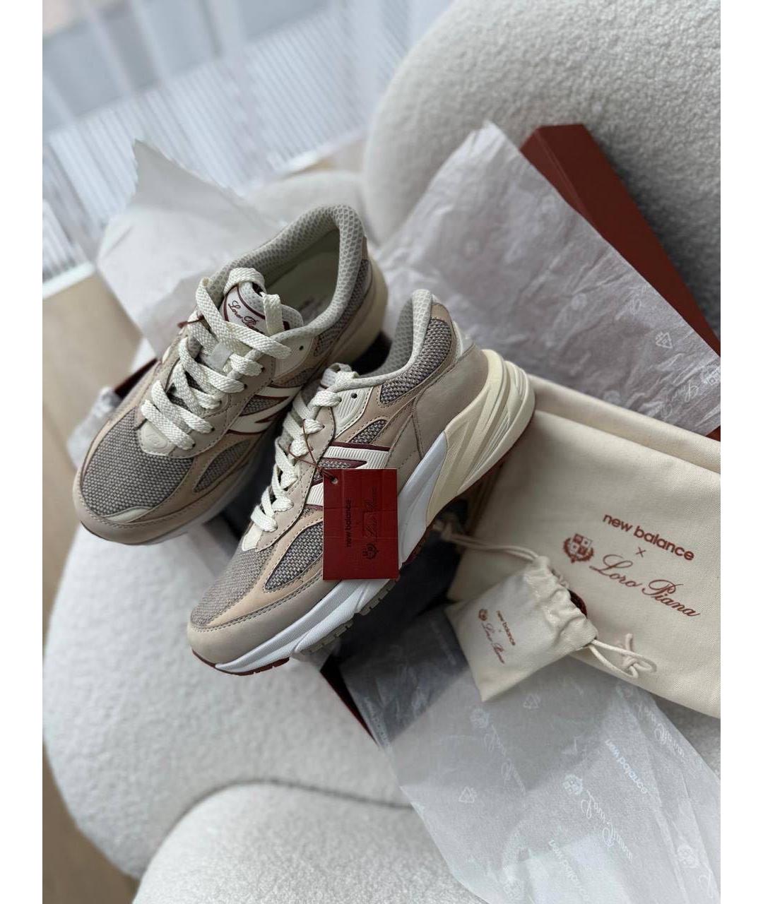 LORO PIANA Бежевые кроссовки, фото 3