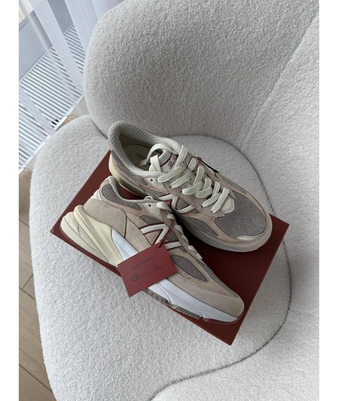 LORO PIANA Бежевые кроссовки, фото 7