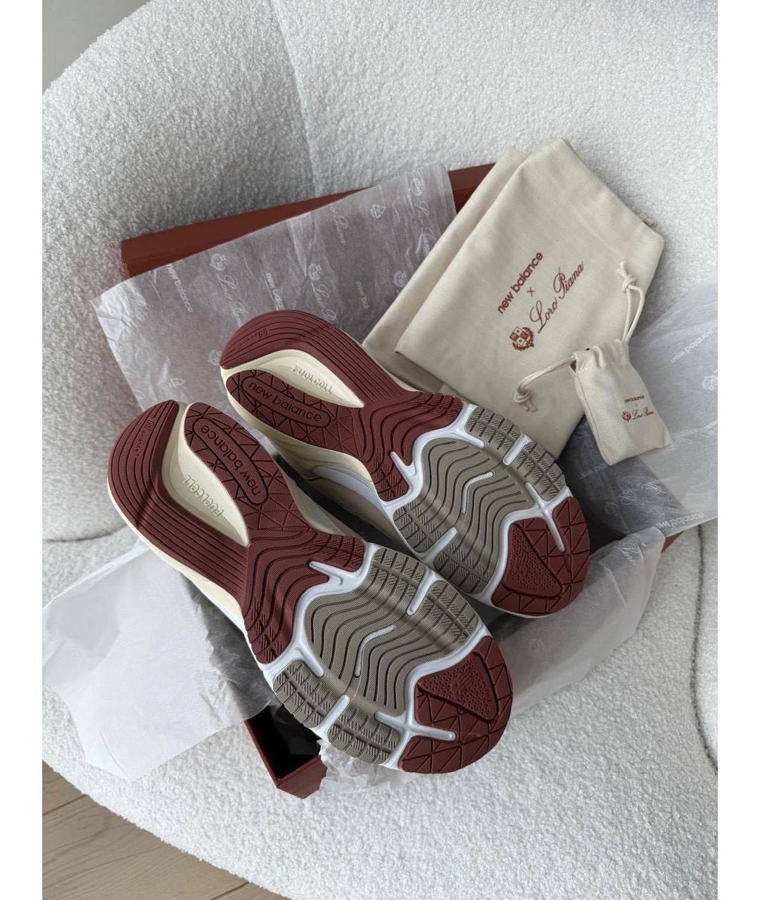 LORO PIANA Бежевые кроссовки, фото 4